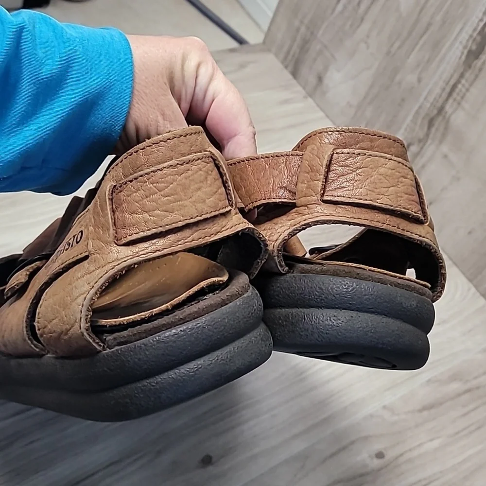 Mephisto Sam Fisherman Sandals Men’s Size 12 / EU 46 Brown Leather Comfort